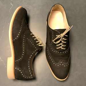 Black Suede Oxfords!! Cole Hann 9.5